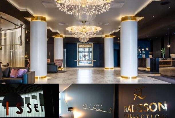 RADISSON COLLECTION HOTEL TALLINN
Nominee for the annual award of Estonian Architecture 2023 - Interior Design. 
Design project: Vaikla Disain  Processing and execution of internal signs and signage systems - Io Studio